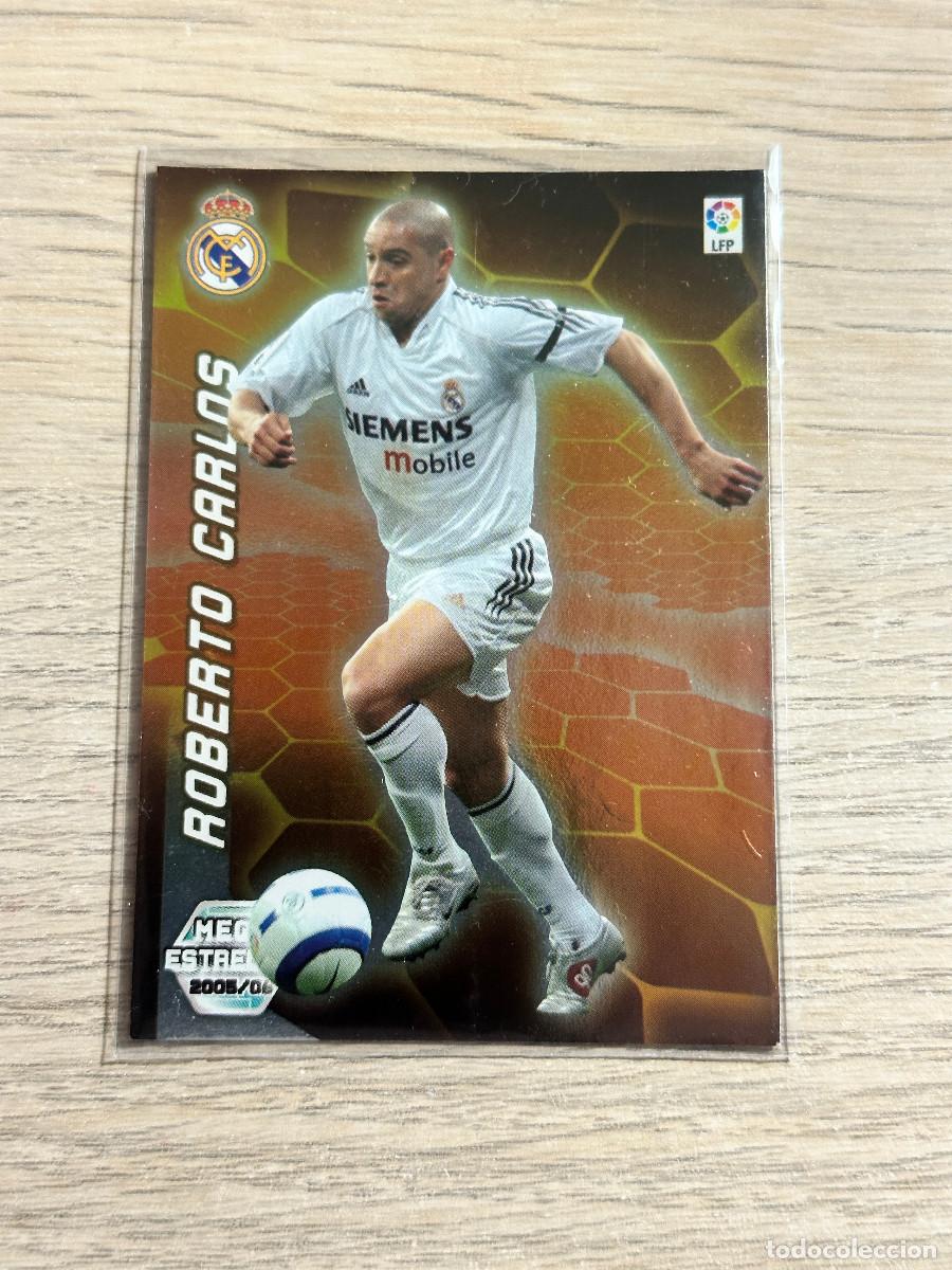 Cromos de F&uacute;tbol: ROBERTO CARLOS N&ordm; 371 REAL MADRID MEGA ESTRELLAS 2005 2006 PANINI MEGACRACKS 05 06