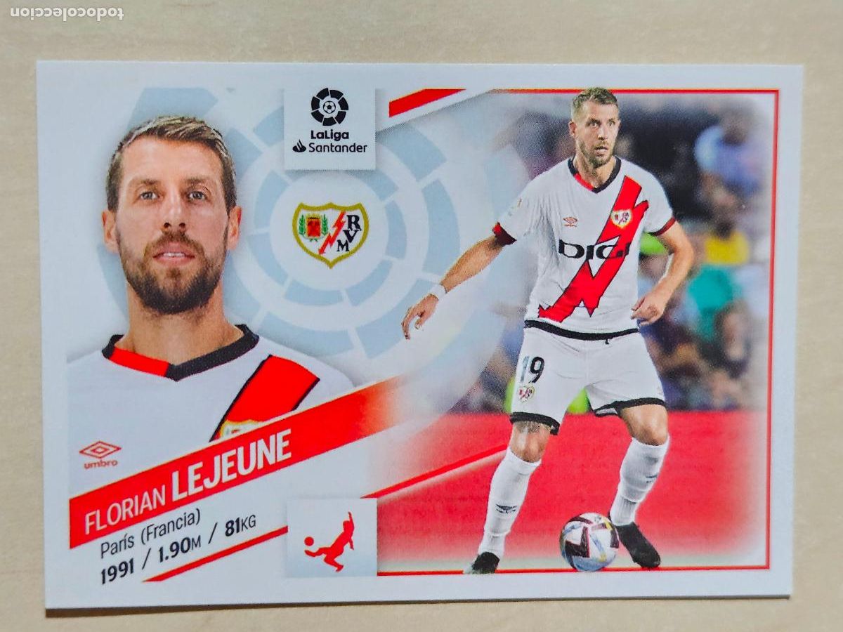 Cromos de F&uacute;tbol: CROMO N&ordm; 9 LEJEUNE - ESTE 2022 23 - 22 23 - CROMO SIN PEGAR - RAYO VALLECANO