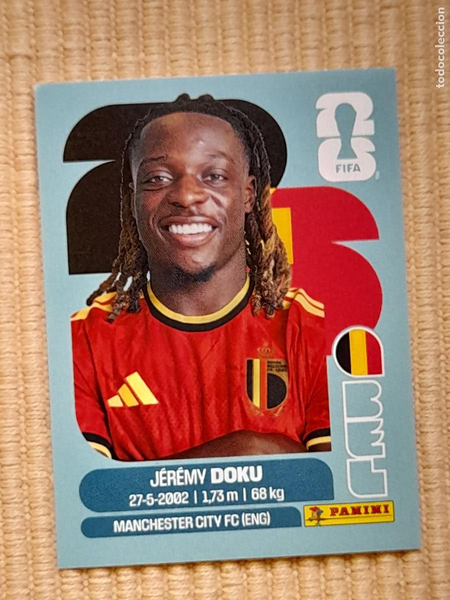 Cromos de F&uacute;tbol: CROMO BEL 16 J&euml;r&euml;rmy Doku BELGICA. FIFA WORLD CUP 2026 (MUNDIAL MEXICO EE.UU CANADA) STICKERS