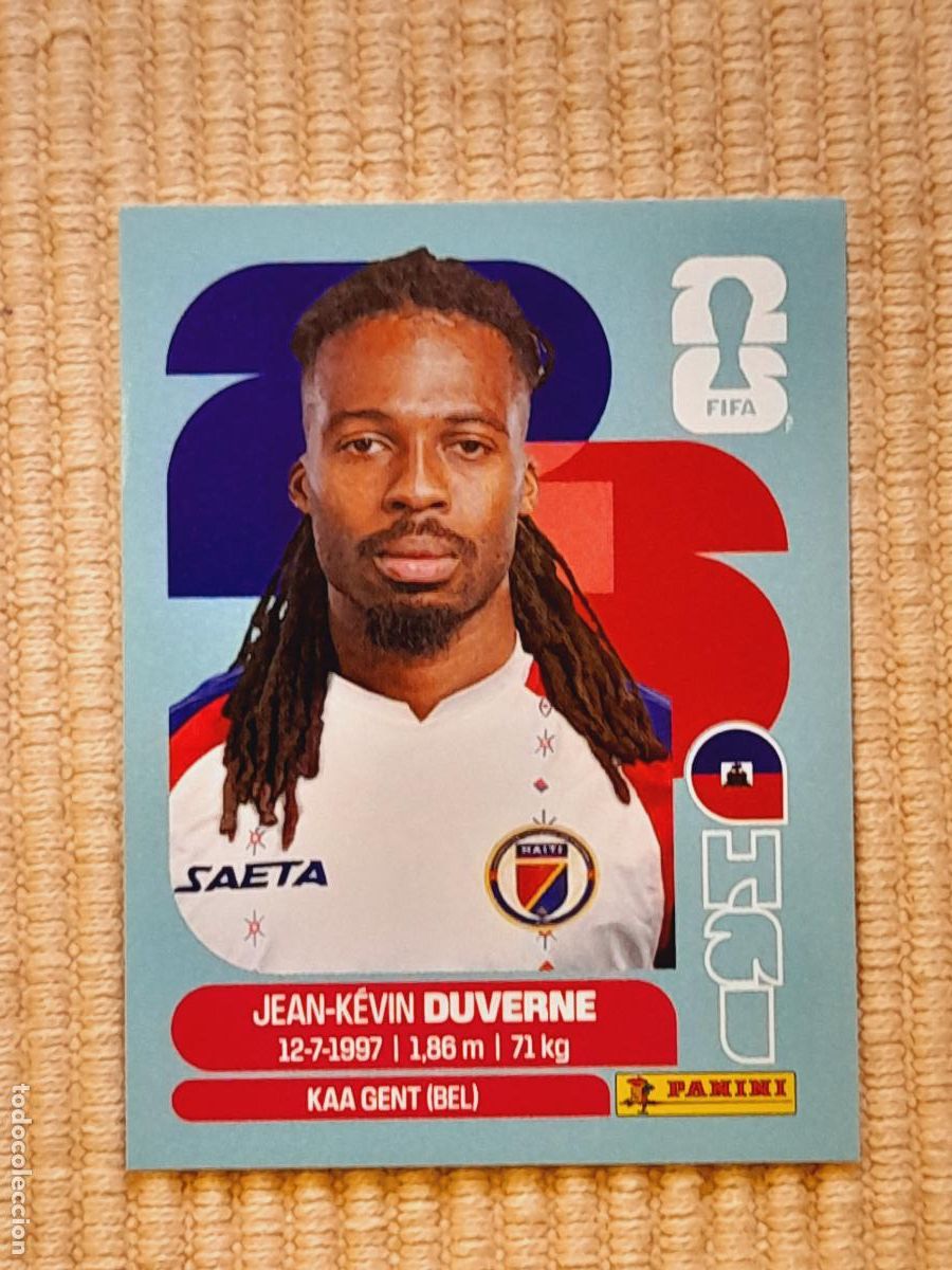 Figurine di Calcio: CROMO HAI 5 Jean-K&eacute;vin Duverne HAITI. FIFA WORLD CUP 2026 (MUNDIAL MEXICO EE.UU CANADA) STICKERS