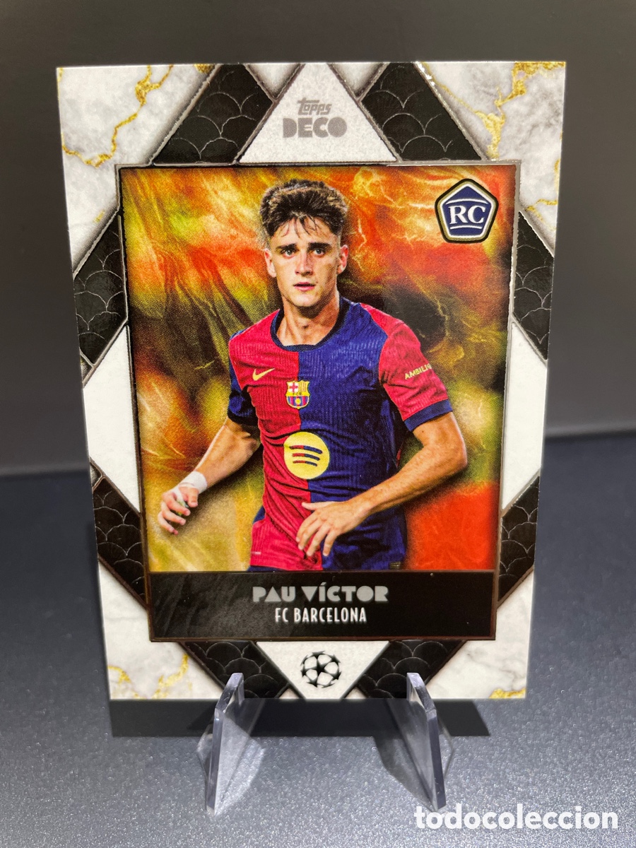 Cromos de F&uacute;tbol: Pau Victor Rookie Prodigy Topps Deco 2024-25 FC Barcelona