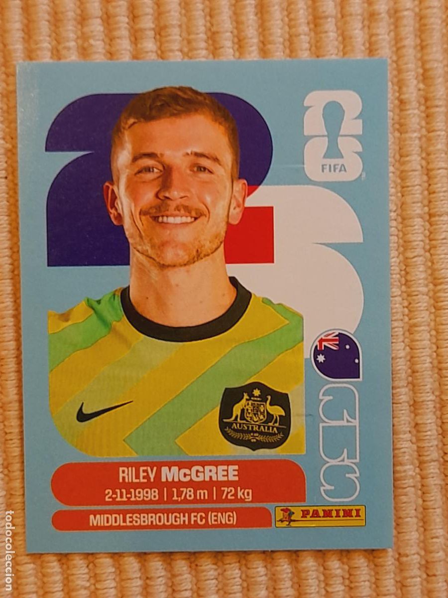 Cromos de F&uacute;tbol: CROMO AUS 12 Riley McGree AUSTRALIA. FIFA WORLD CUP 2026 (MUNDIAL MEXICO EE.UU CANADA) STICKERS