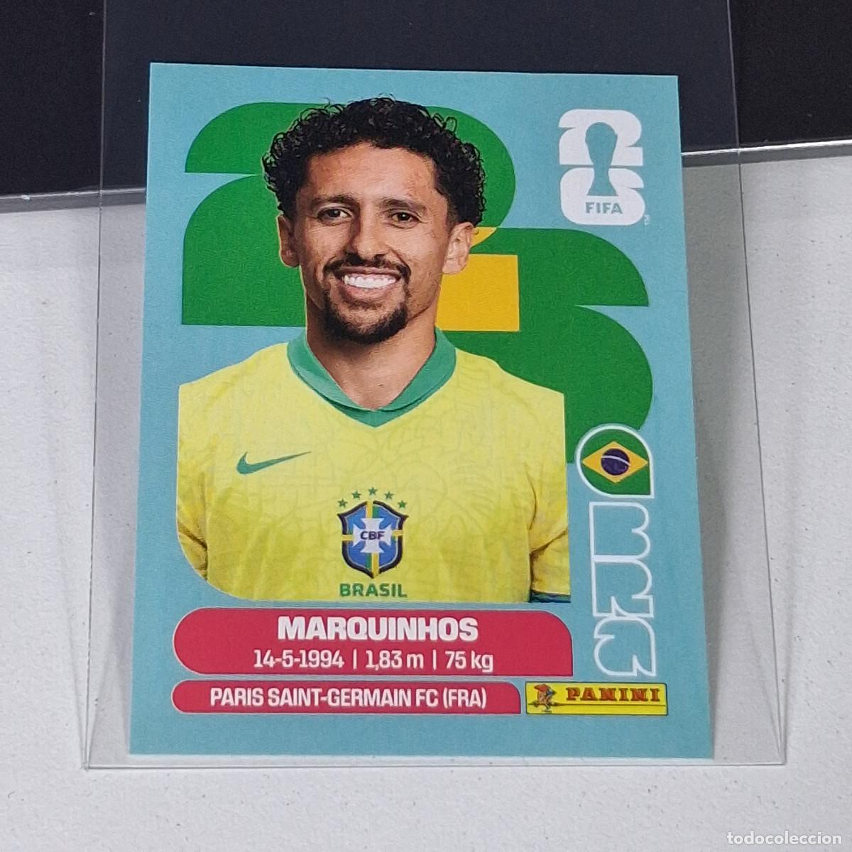 Cromos de F&uacute;tbol: B7 BRA4 MARQUINHOS 4 BRAZIL BRASIL BRA MUNDIAL FIFA WORLD CUP 2026 STICKER PANINI