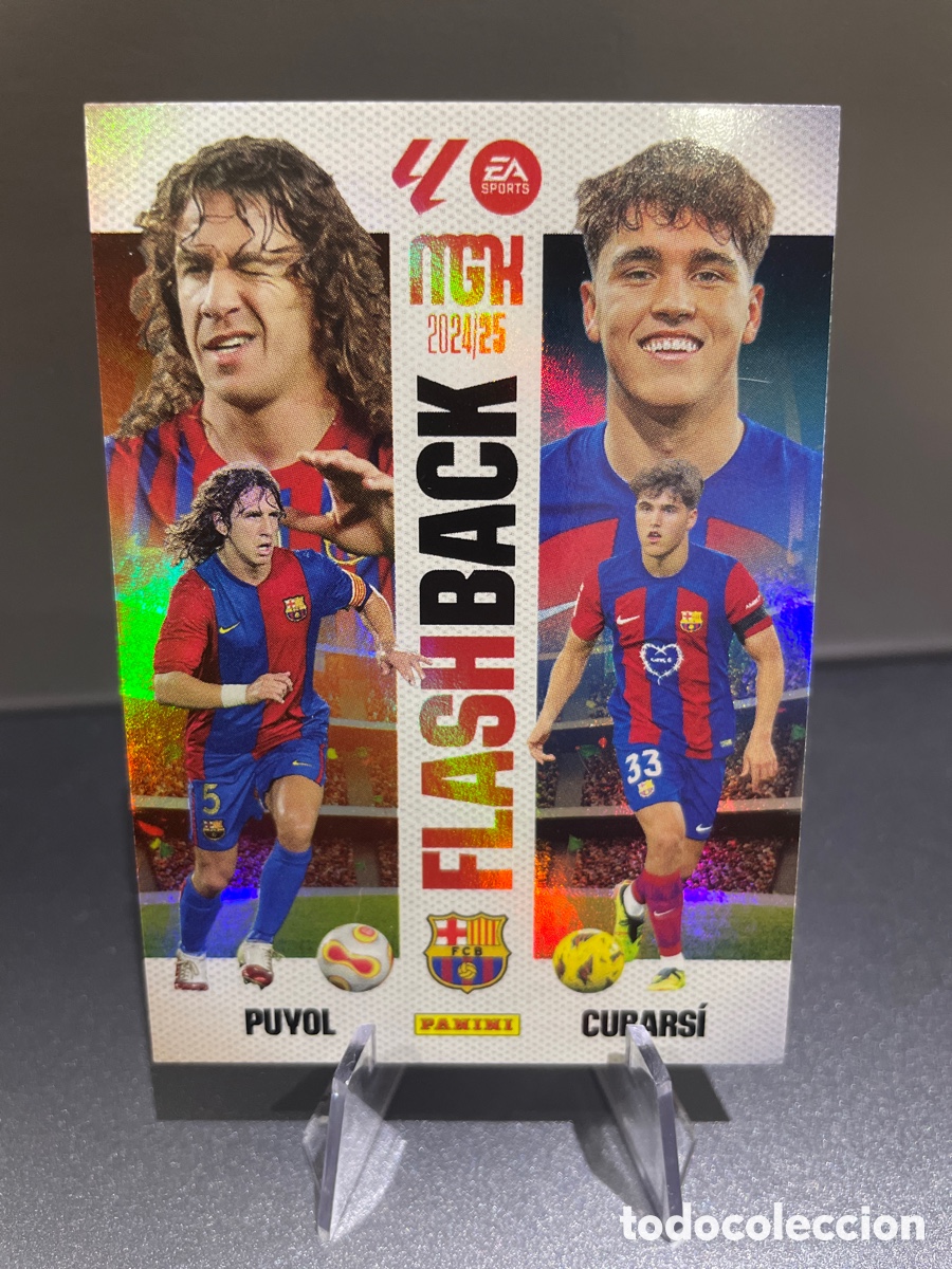 Cromos de F&uacute;tbol: Puyol & Cubarsi 430 Flashback MGK 2024-25 Panini Megacracks FC Barcelona