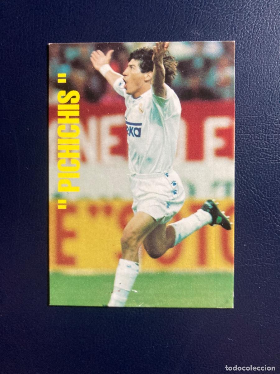 Cromos de F&uacute;tbol: 185 PICHICHIS ZAMORANO REAL MADRID ORO 1902 1996 INTERNATIONAL MAGIC BOX 96