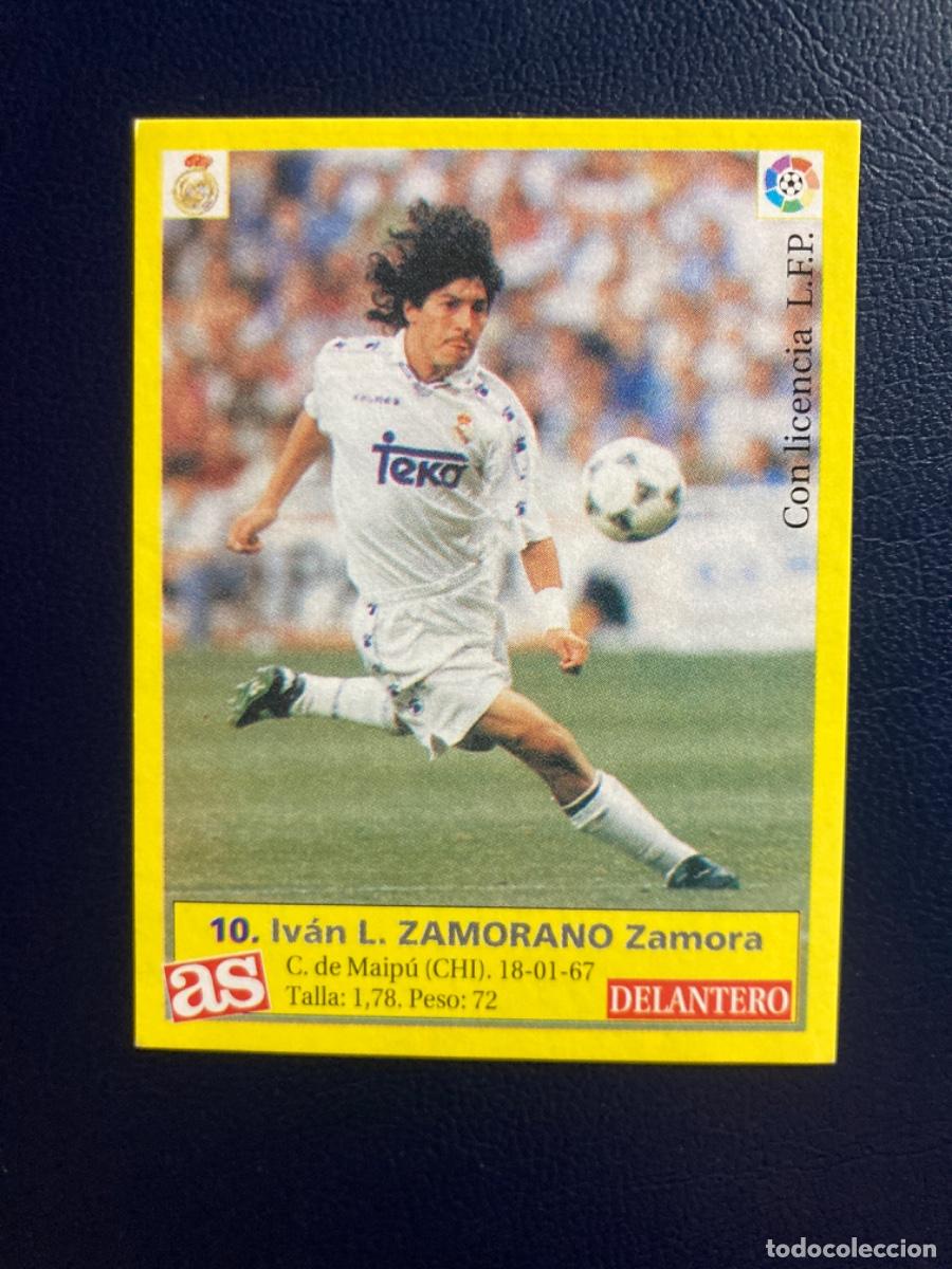 Football Stickers: 10 ZAMORANO REAL MADRID DIARIO AS 95 96 1995 1996 Sin pegar