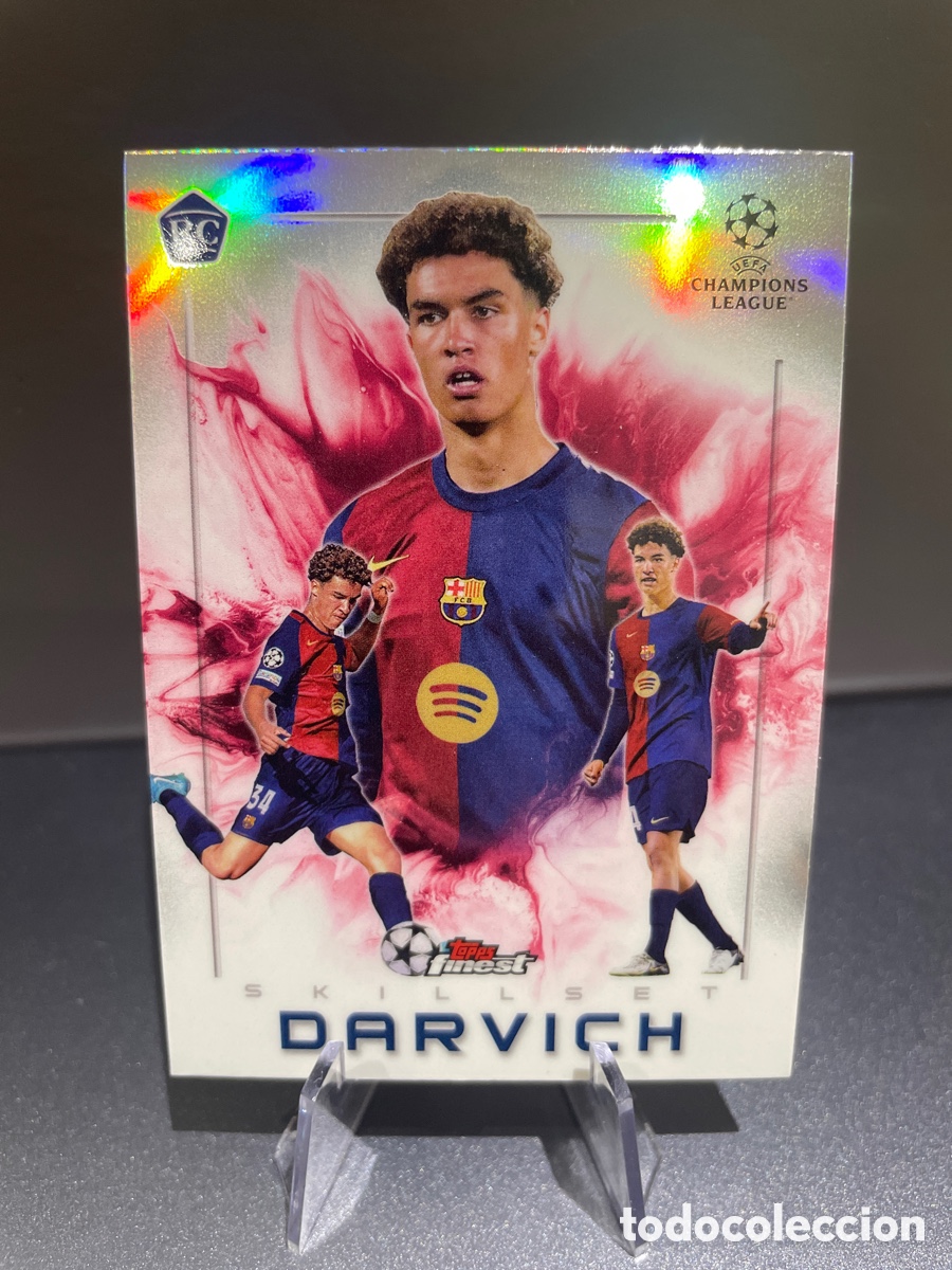 Cromos de F&uacute;tbol: Noah Darvich SK-10 Rookie Skillset Topps Finest 2024-25 FC Barcelona