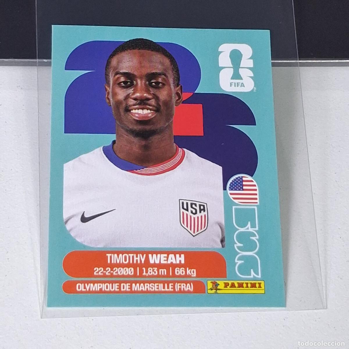 Cromos de F&uacute;tbol: B7 USA12 TIMOTHY WEAH 12 ESTADOS UNIDOS USA MUNDIAL FIFA WORLD CUP 2026 STICKER PANINI
