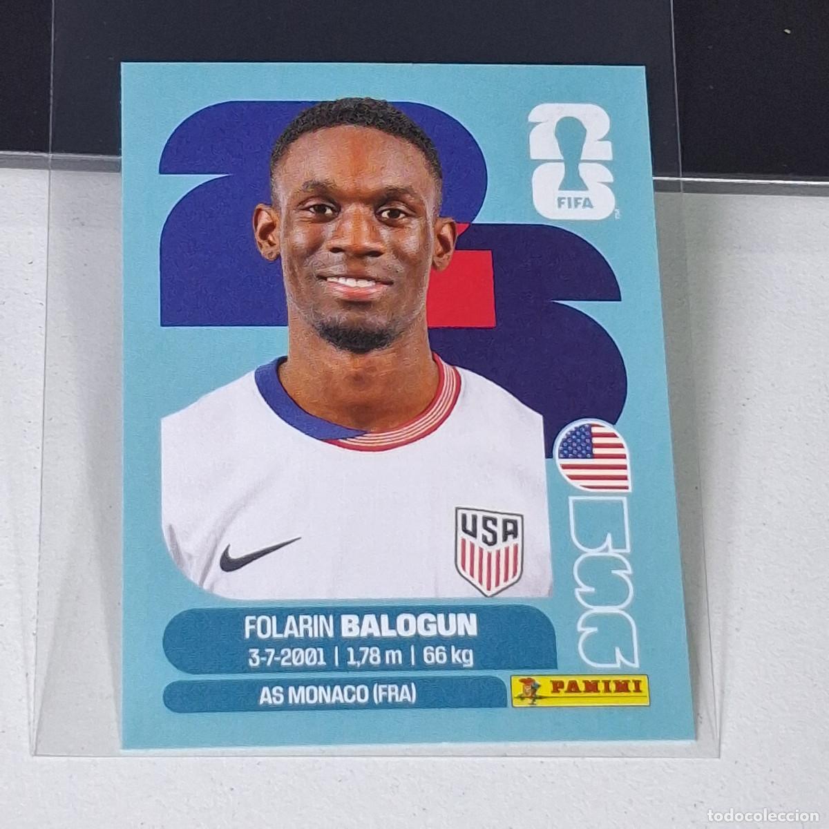 Cromos de F&uacute;tbol: B7 USA20 FOLARIN BALOGUN 20 ESTADOS UNIDOS USA MUNDIAL FIFA WORLD CUP 2026 STICKER PANINI