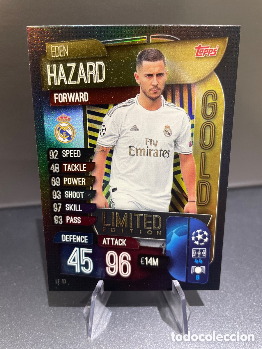 Cromos de F&uacute;tbol: Hazard LE 10 Gold Limited Edition Match Attax 2019-20 2019 2020 Topps UCL Real Madrid