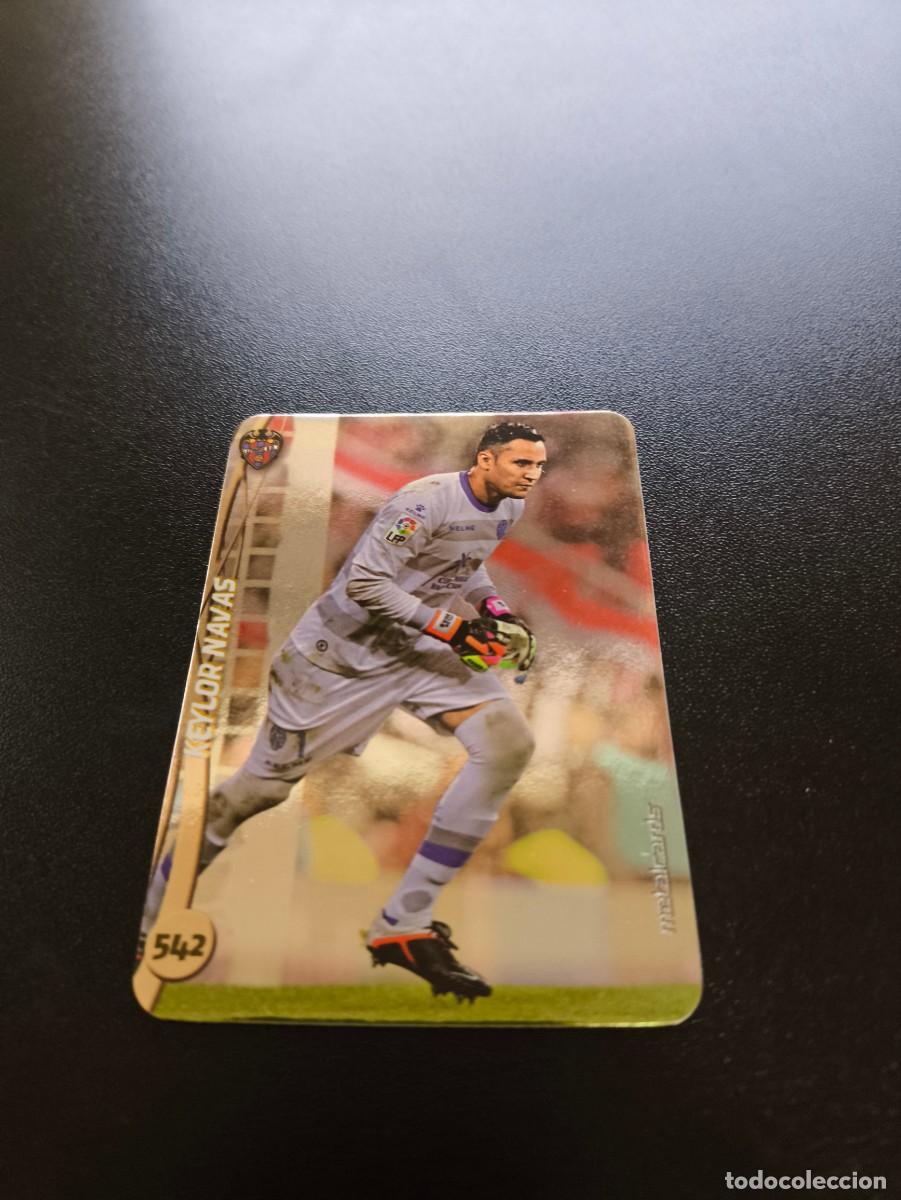 Cromos de F&uacute;tbol: 542 KEYLOR NAVAS LEVANTE BAJA BRILLO LISO PLATA TOP MUNDICROMO LIGA 2014 2015 14 15 NO PANINI ESTE