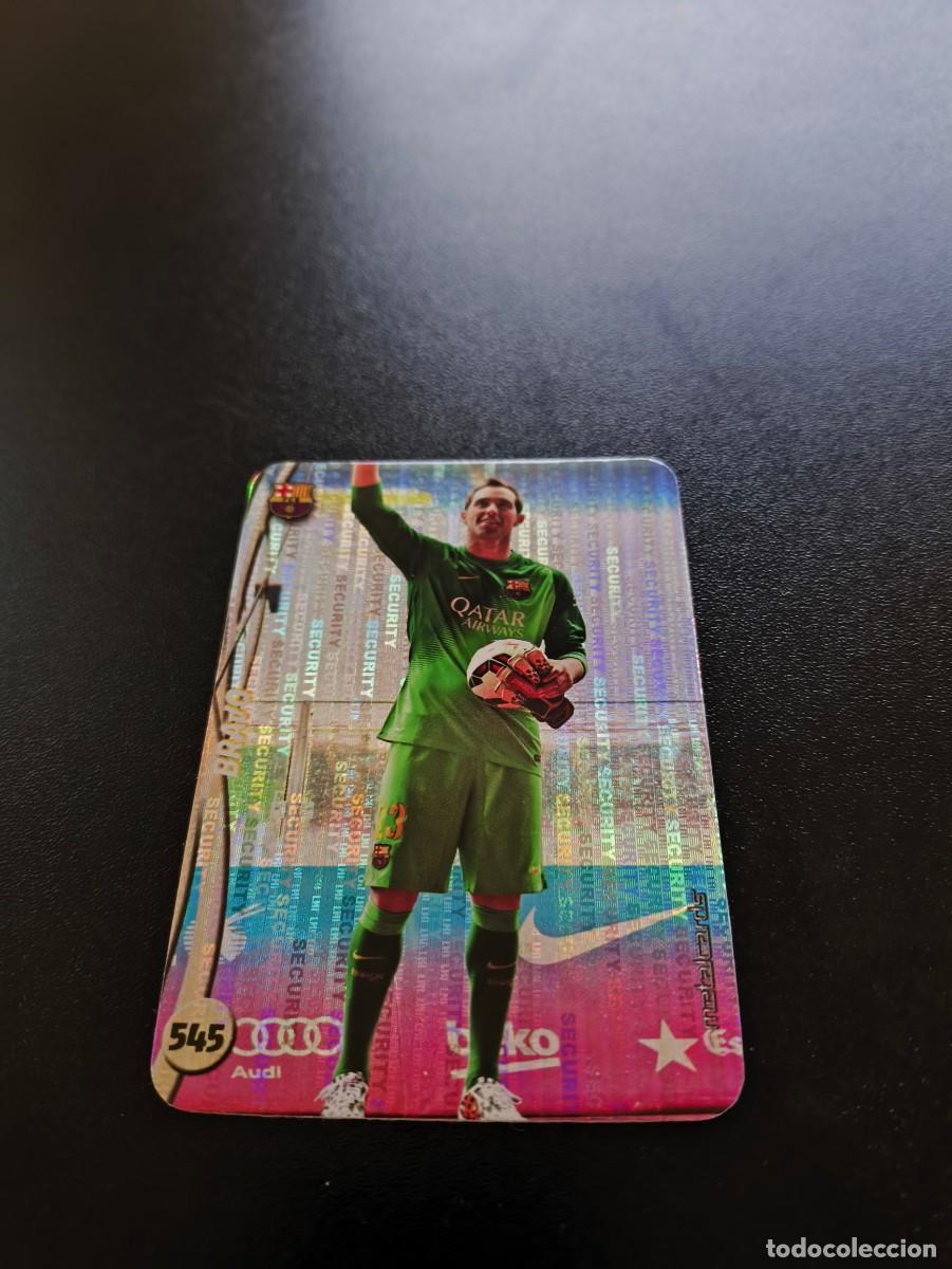 Cromos de F&uacute;tbol: 545 BRAVO BARCELONA BRILLO SECURITY PLATA TOP MUNDICROMO LIGA 2014 2015 14 15 NO PANINI ESTE
