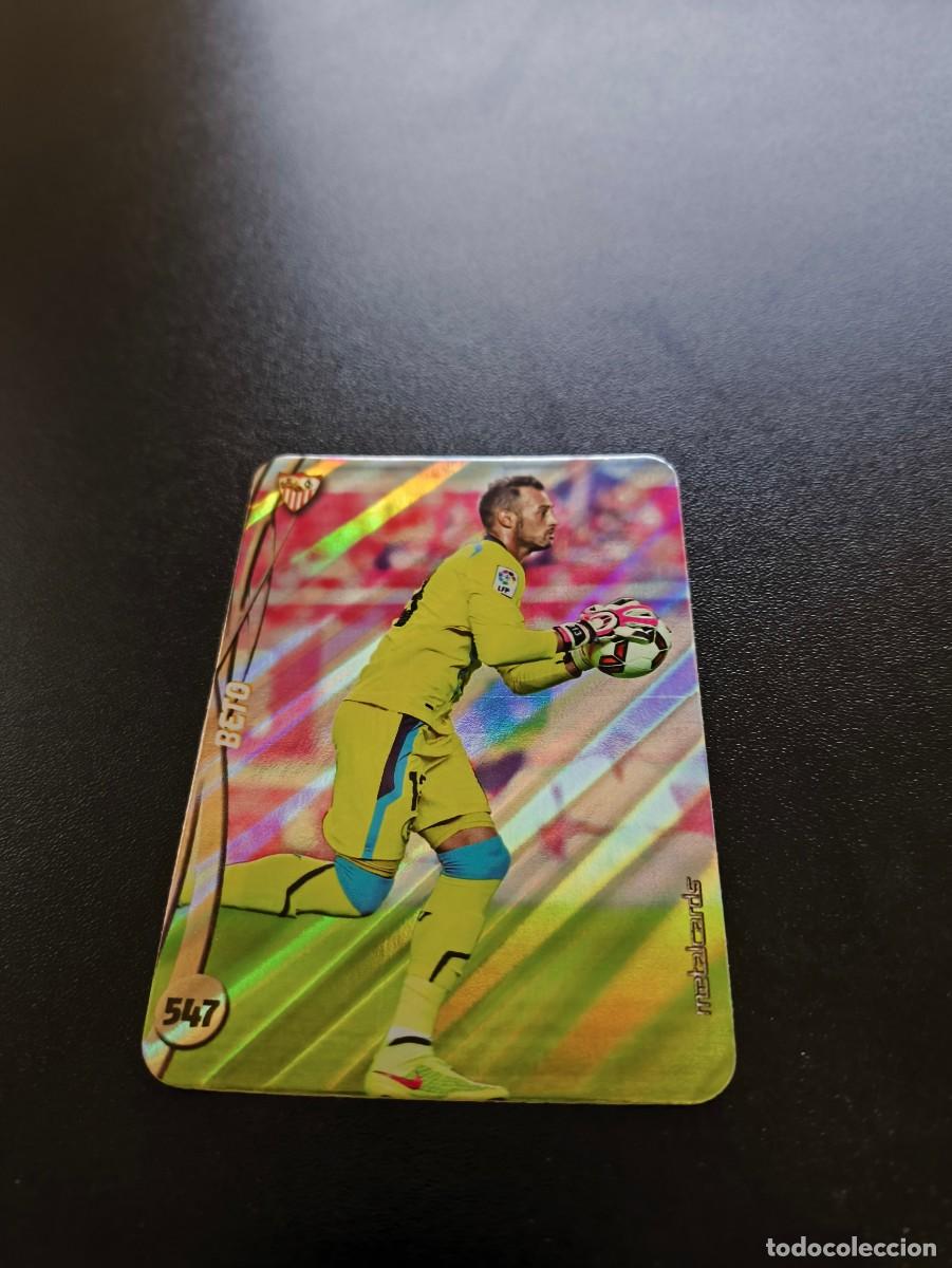 Cromos de F&uacute;tbol: 547 BETO SEVILLA BRILLO RAYAS PLATA TOP MUNDICROMO LIGA 2014 2015 14 15 NO PANINI ESTE