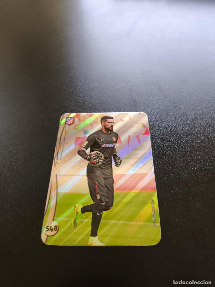 Cromos de F&uacute;tbol: 548 MOYA ATLETICO DE MADRID BRILLO RAYAS PLATA TOP MUNDICROMO LIGA 2014 2015 14 15 NO PANINI ESTE