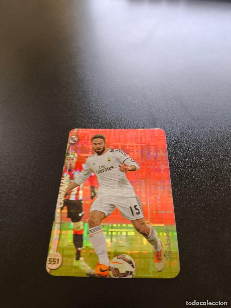 Cromos de F&uacute;tbol: 551 CARVAJAL REAL MADRID BRILLO TETRIS PLATA TOP MUNDICROMO LIGA 2014 2015 14 15 NO PANINI ESTE