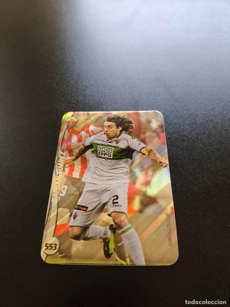 Cromos de F&uacute;tbol: 553 DAMIAN SUAREZ ELCHE BRILLO RAYAS PLATA TOP MUNDICROMO LIGA 2014 2015 14 15 NO PANINI ESTE