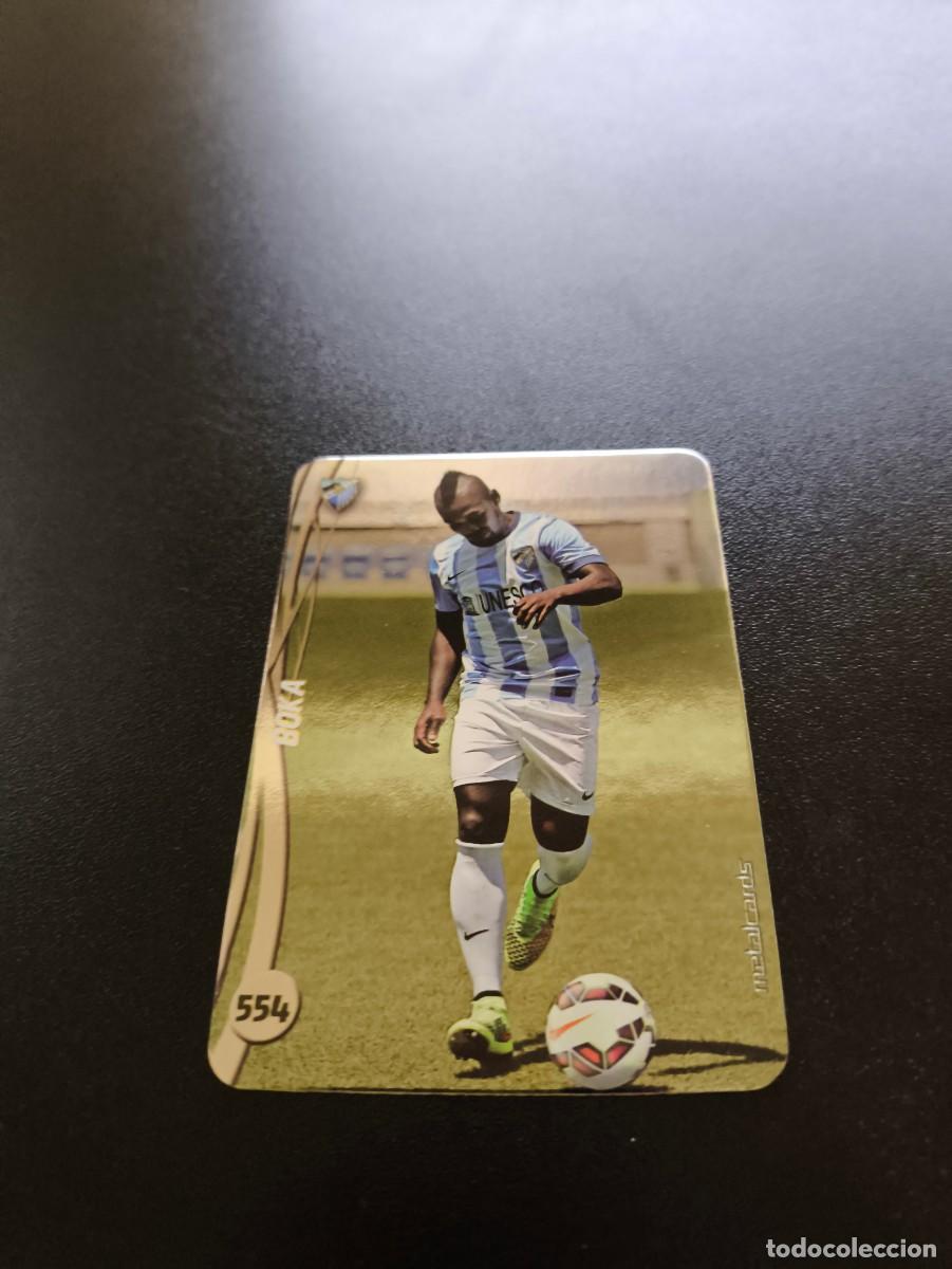 Cromos de F&uacute;tbol: 554 BOKA MALAGA BRILLO LISO PLATA TOP MUNDICROMO LIGA 2014 2015 14 15 NO PANINI ESTE