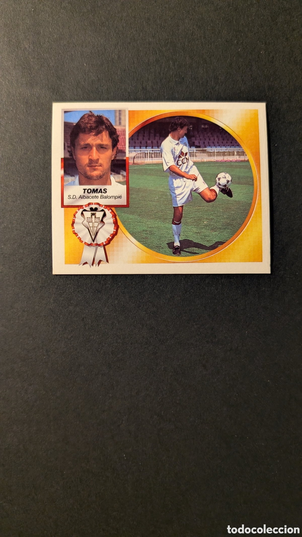 Cromos de F&uacute;tbol: TOMAS ALBACETE FICHAJE 2 LIGA ESTE 1994/95 NUNCA PEGADO SIN PEGAR