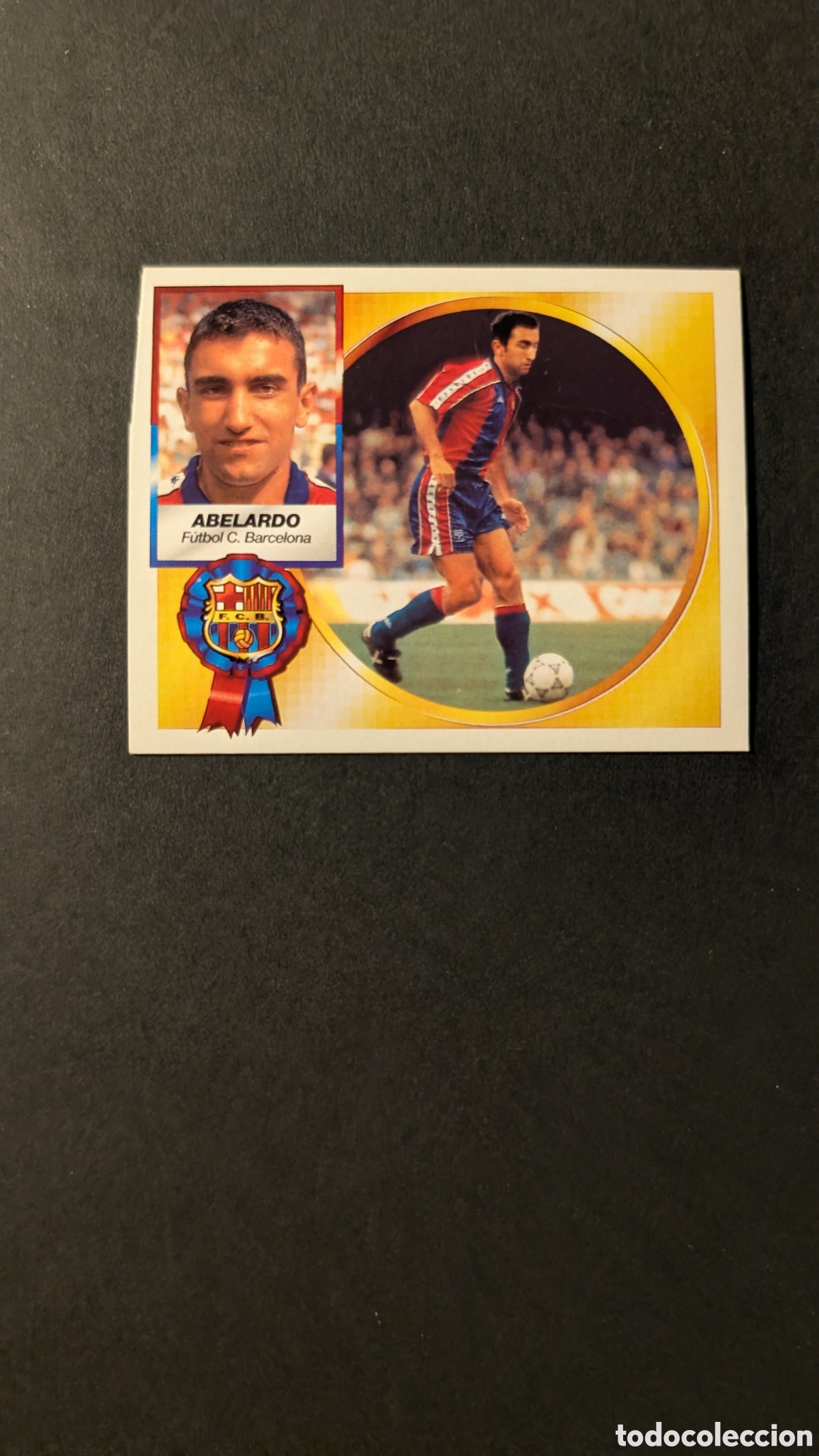 Fu&szlig;ball-Sticker: ABELARDO BARCELONA FICHAJE 3 VERSION LIGA ESTE 1994/95 NUNCA PEGADO SIN PEGAR