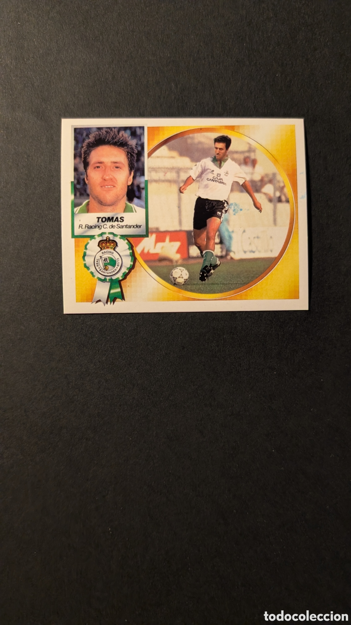 Fu&szlig;ball-Sticker: TOMAS RACING SANTANDER FICHAJE 9 LIGA ESTE 1994/95 NUNCA PEGADO SIN PEGAR