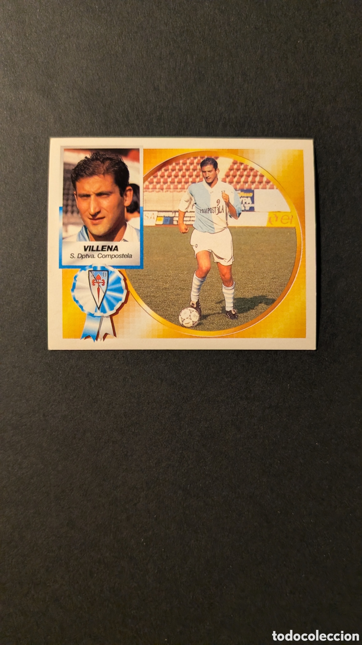 Fu&szlig;ball-Sticker: VILLENA COMPOSTELA FICHAJE 22 LIGA ESTE 1994/95 NUNCA PEGADO SIN PEGAR