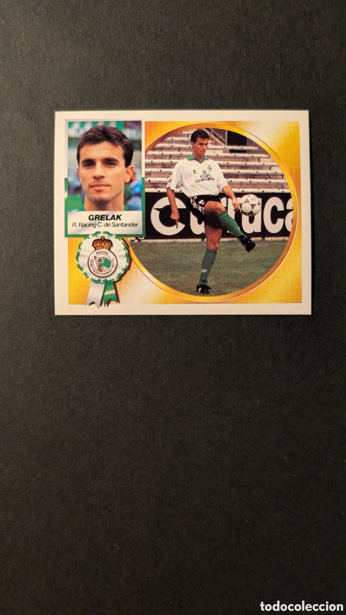 Fu&szlig;ball-Sticker: GRELAK RACING SANTANDER FICHAJE 23 BAJA LIGA ESTE 1994/95 NUNCA PEGADO SIN PEGAR