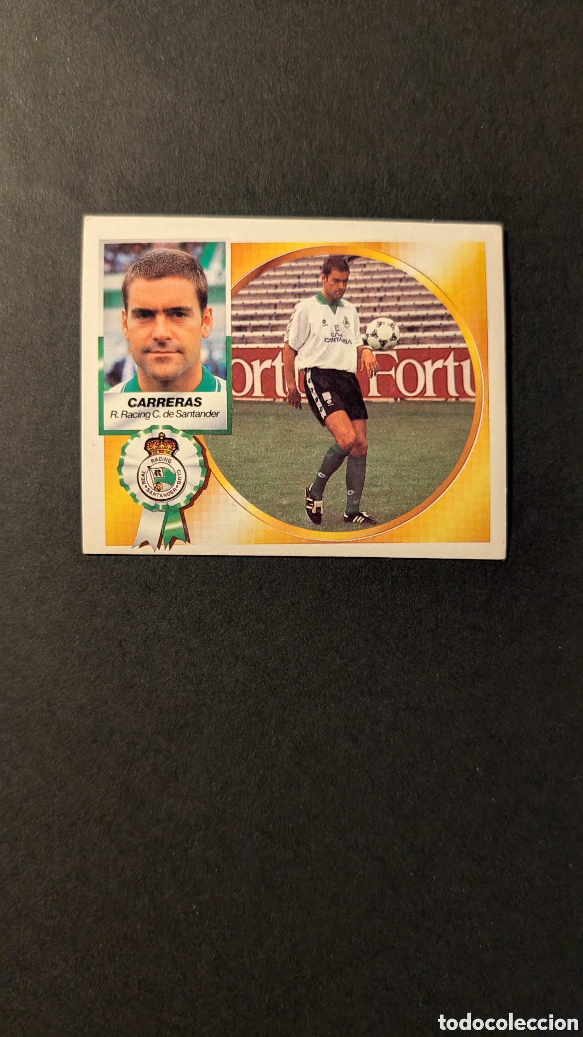 Fu&szlig;ball-Sticker: CARRERAS RACING SANTANDER FICHAJE 24 LIGA ESTE 1994/95 NUNCA PEGADO SIN PEGAR