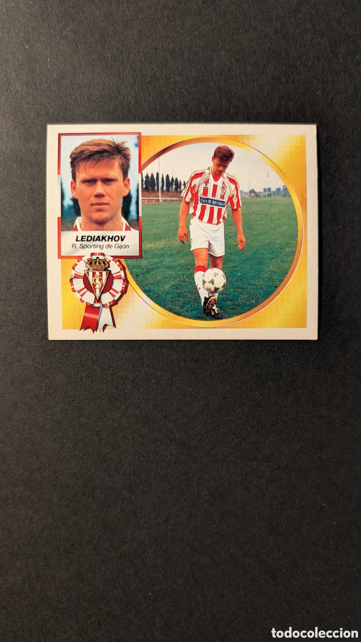 Figurine di Calcio: LEDIAKHOV SPORTING GIJON FICHAJE 31 LIGA ESTE 1994/95 NUNCA PEGADO SIN PEGAR