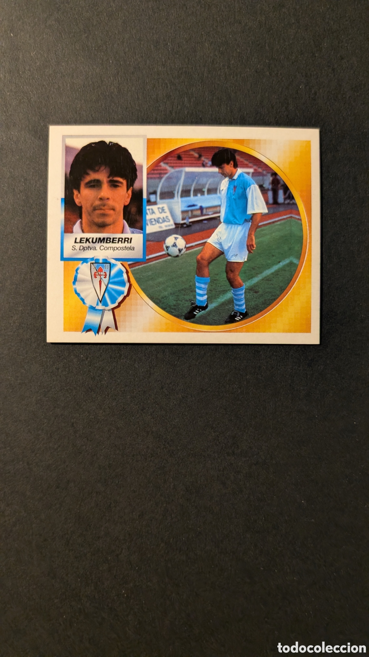 Fu&szlig;ball-Sticker: LEKUMBERRI COMPOSTELA FICHAJE 2 BIS LIGA ESTE 1994/95 NUNCA PEGADO SIN PEGAR