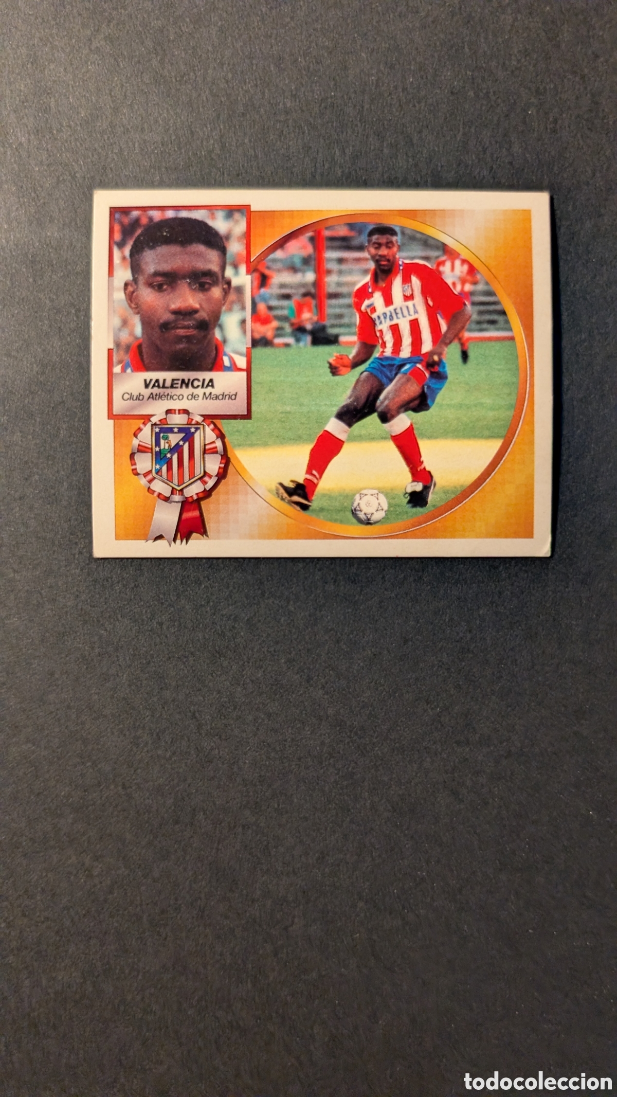Cromos de F&uacute;tbol: VALENCIA ATLETICO MADRID COLOCA LIGA ESTE 1994/95 NUNCA PEGADO SIN PEGAR
