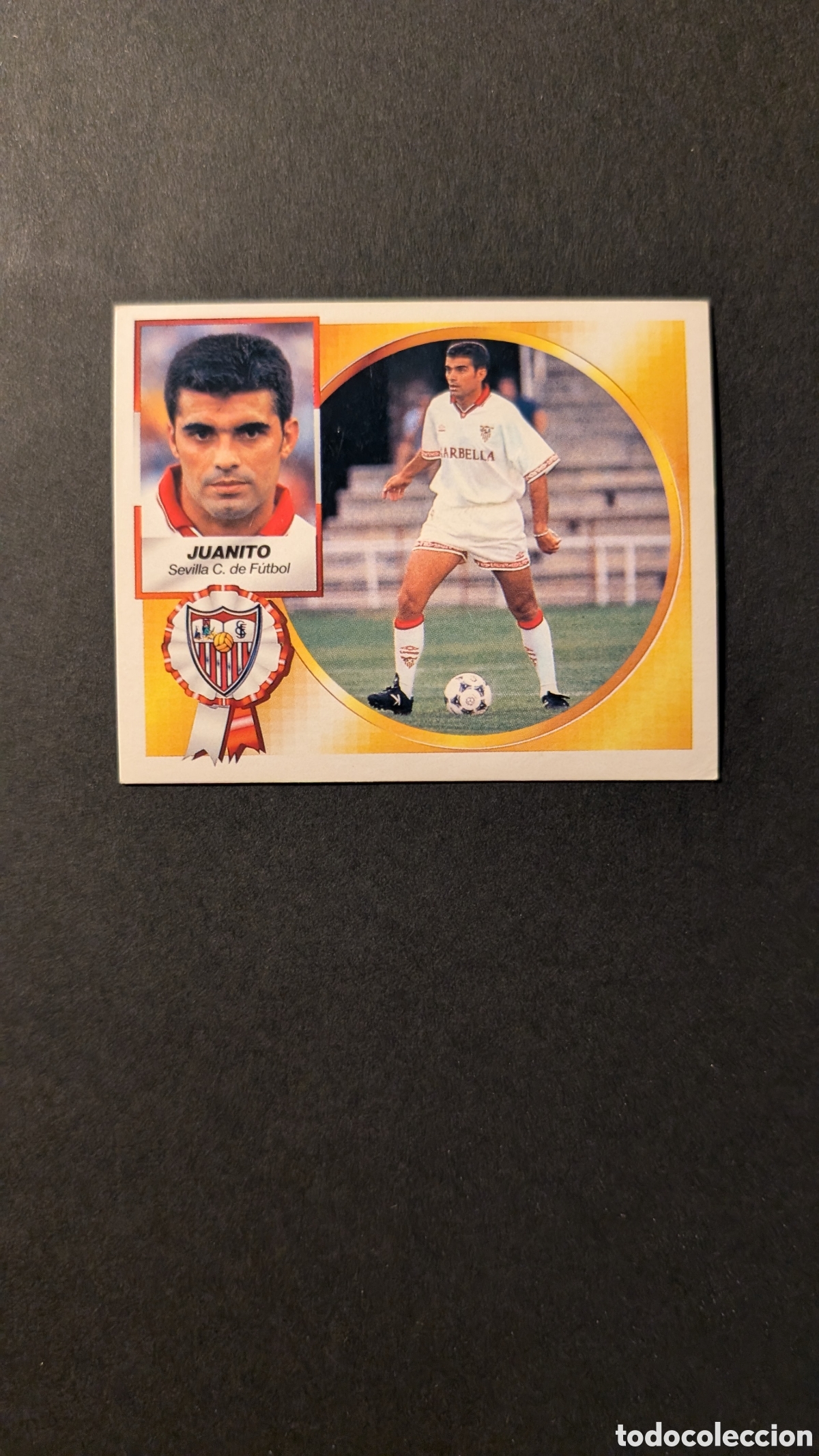 Cromos de F&uacute;tbol: JUANITO SEVILLA COLOCA LIGA ESTE 1994/95 NUNCA PEGADO SIN PEGAR