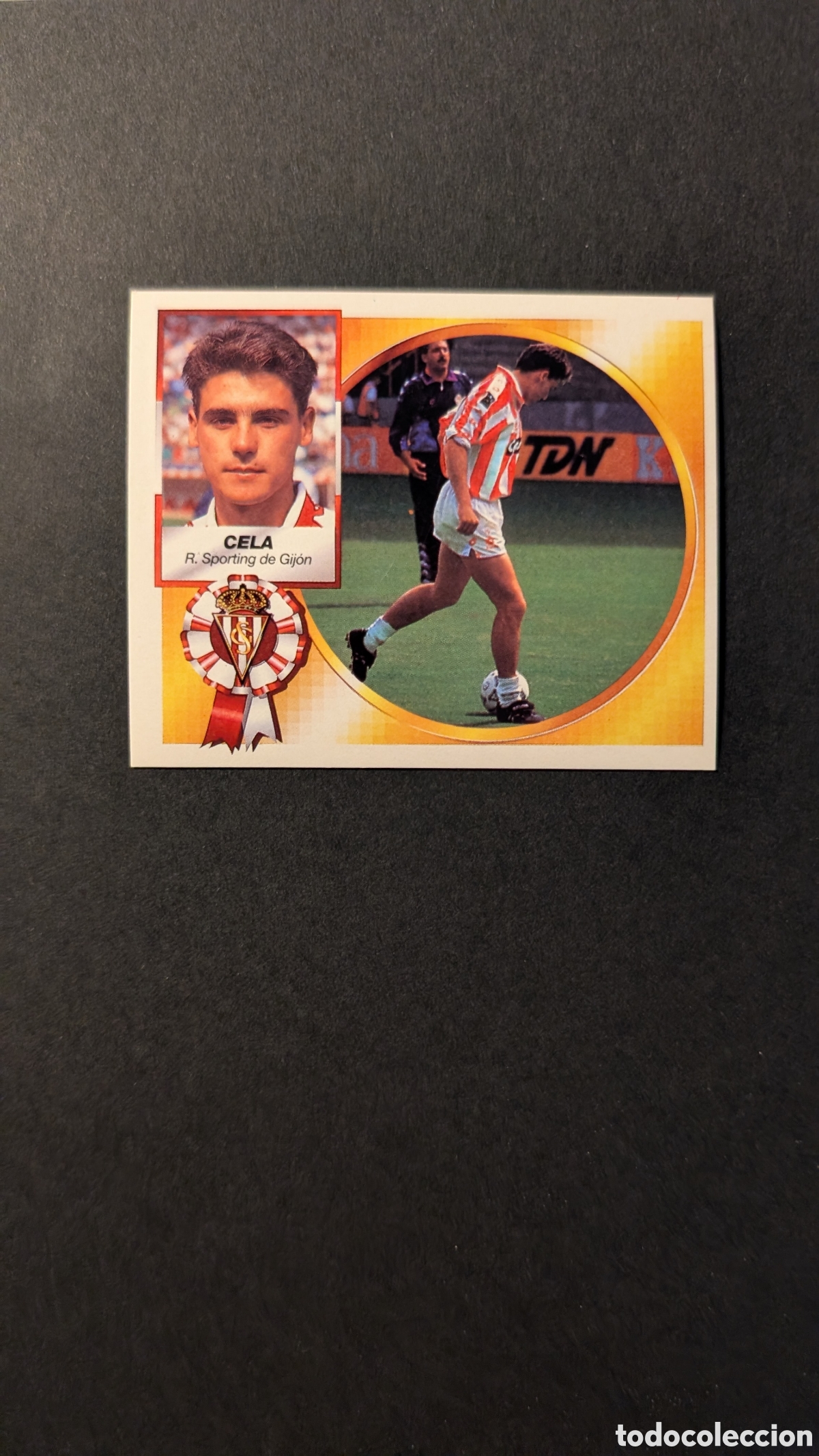 Fu&szlig;ball-Sticker: CELA SPORTING GIJON BAJA LIGA ESTE 1994/95 NUNCA PEGADO SIN PEGAR