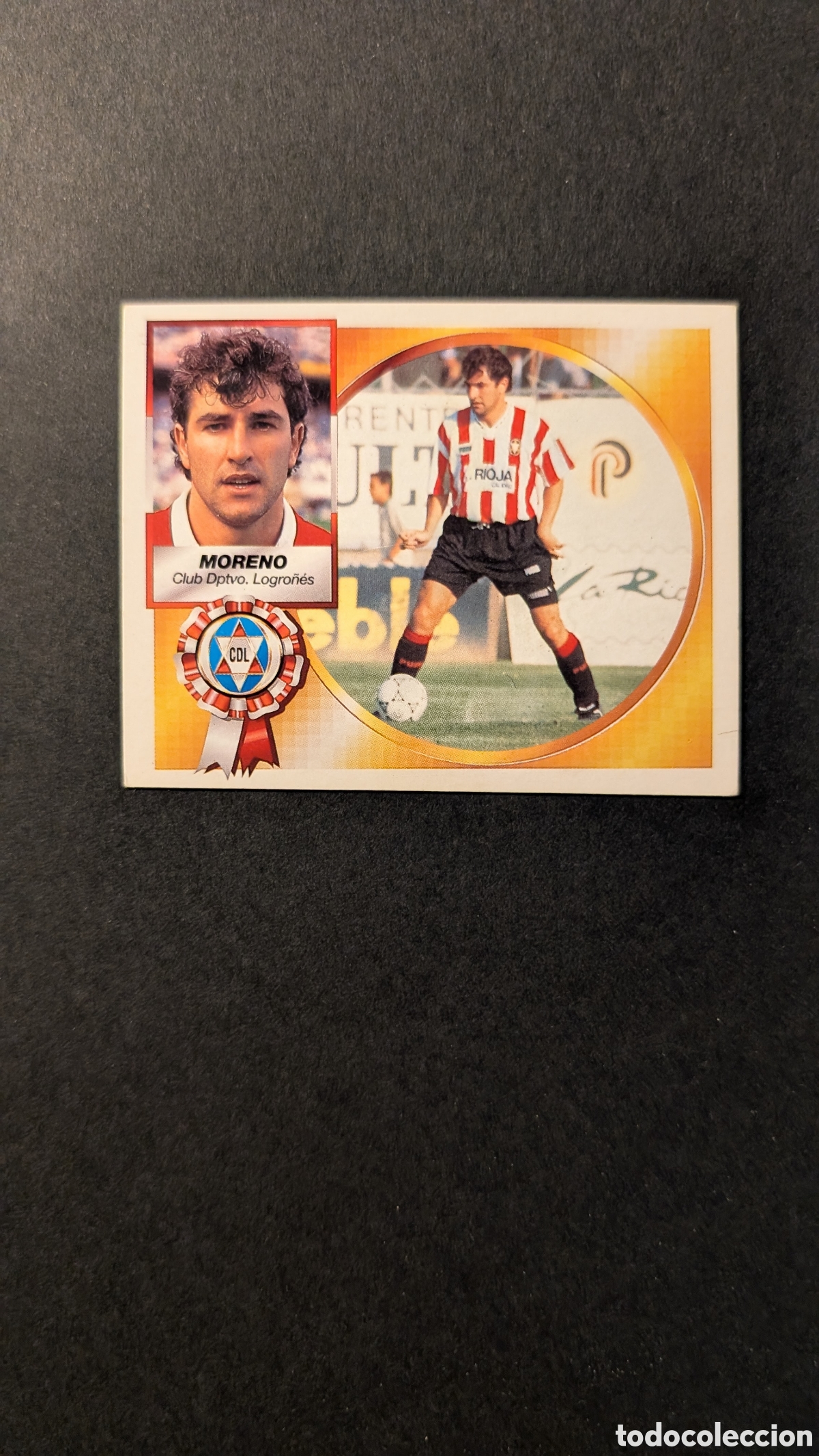 Cromos de F&uacute;tbol: MORENO LOGRO&Ntilde;ES BAJA LIGA ESTE 1994/95 NUNCA PEGADO SIN PEGAR