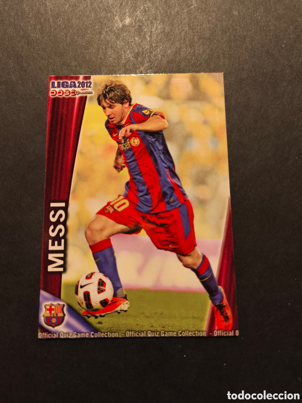 Football Stickers: N&ordm; 19 MESSI BASE FC BARCELONA MUNDICROMO 2012