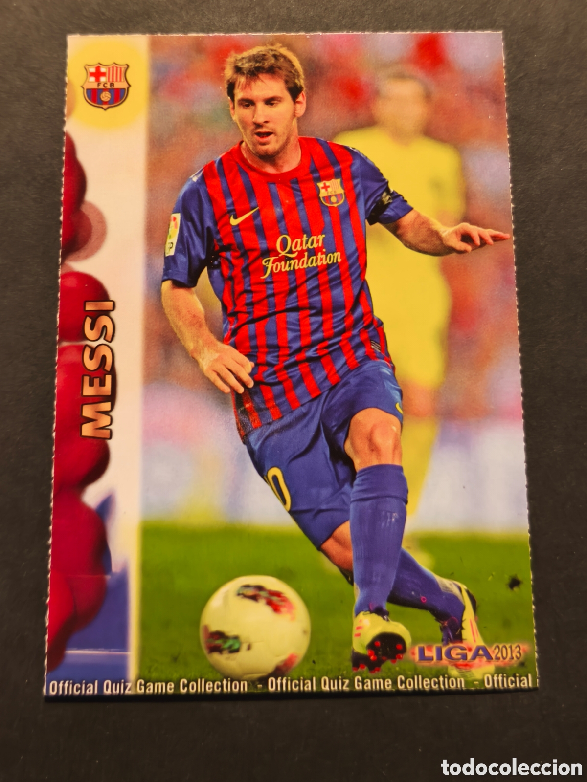 Football Stickers: N&ordm; 44 MESSI BASE FC BARCELONA MUNDICROMO 2013