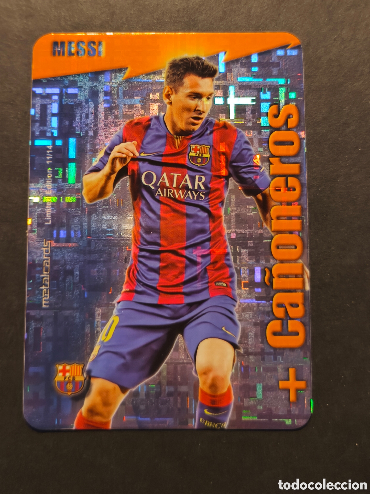 Football Stickers: MESSI + CA&Ntilde;ONEROS FC BARCELONA MUNDICROMO 2015 VERSI&Oacute;N FONDO TETRIS