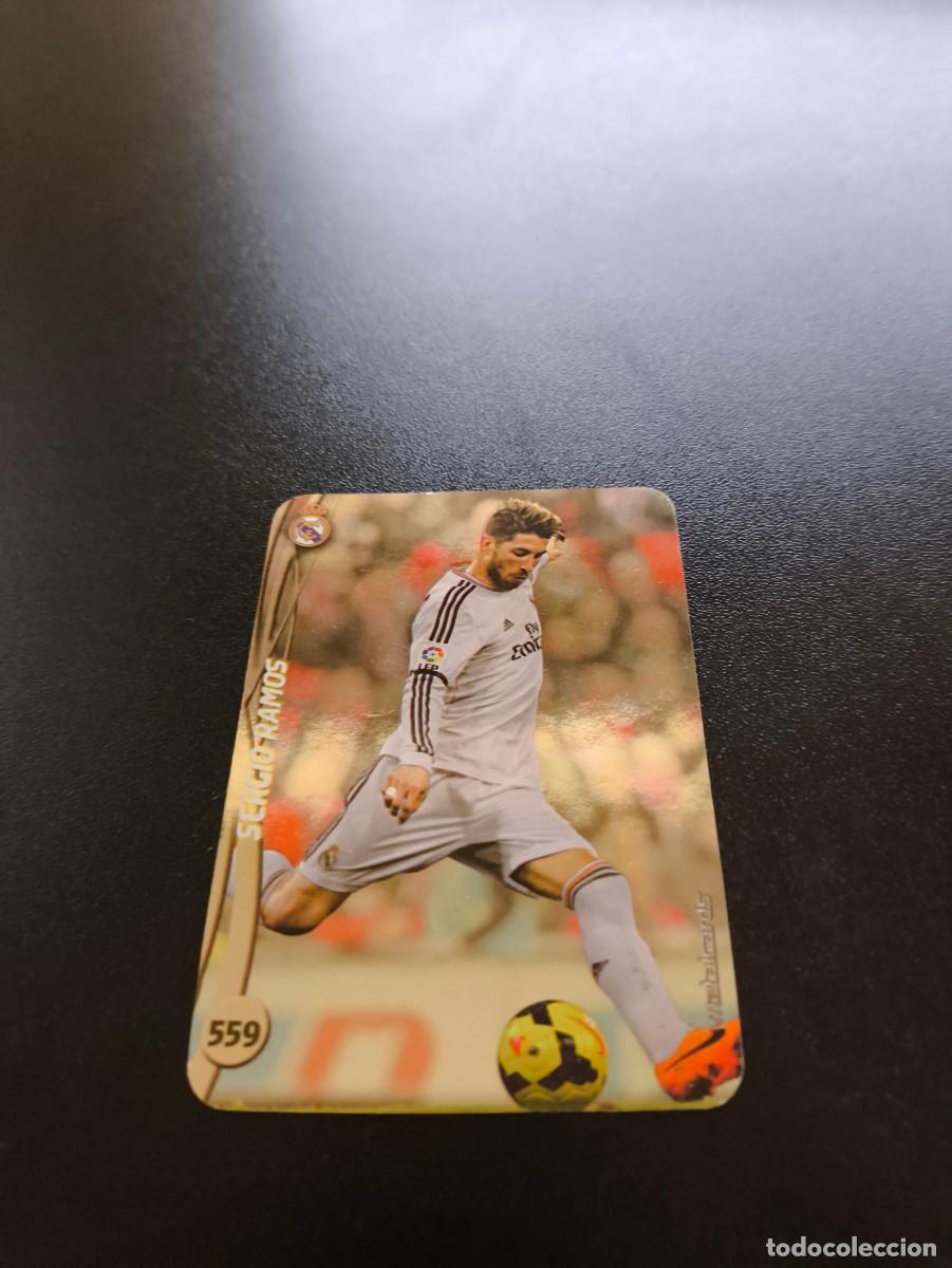 Cromos de F&uacute;tbol: 559 SERGIO RAMOS REAL MADRID BRILLO LISO PLATA TOP MUNDICROMO LIGA 2014 2015 14 15 NO PANINI ESTE