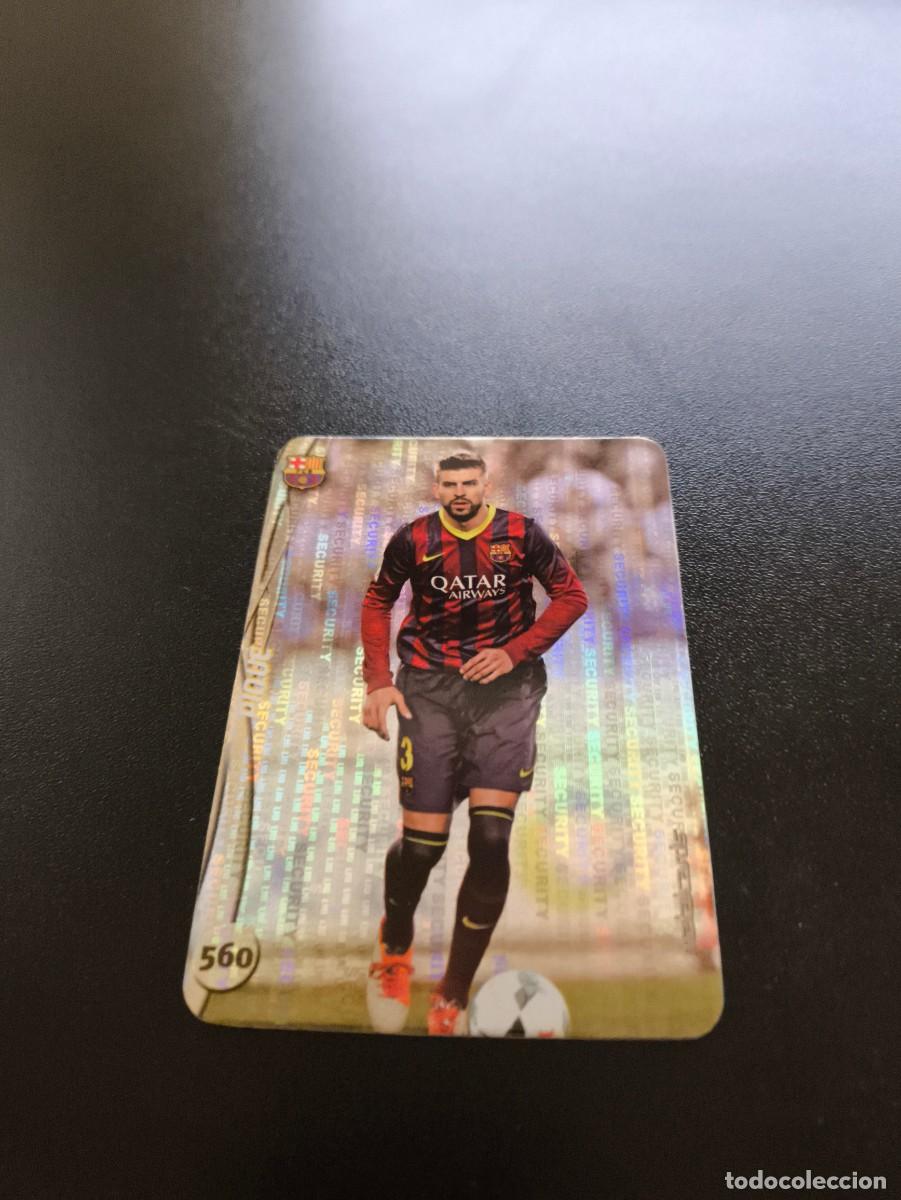 Cromos de F&uacute;tbol: 560 PIQUE BARCELONA BRILLO SECURITY PLATA TOP MUNDICROMO LIGA 2014 2015 14 15 NO PANINI ESTE