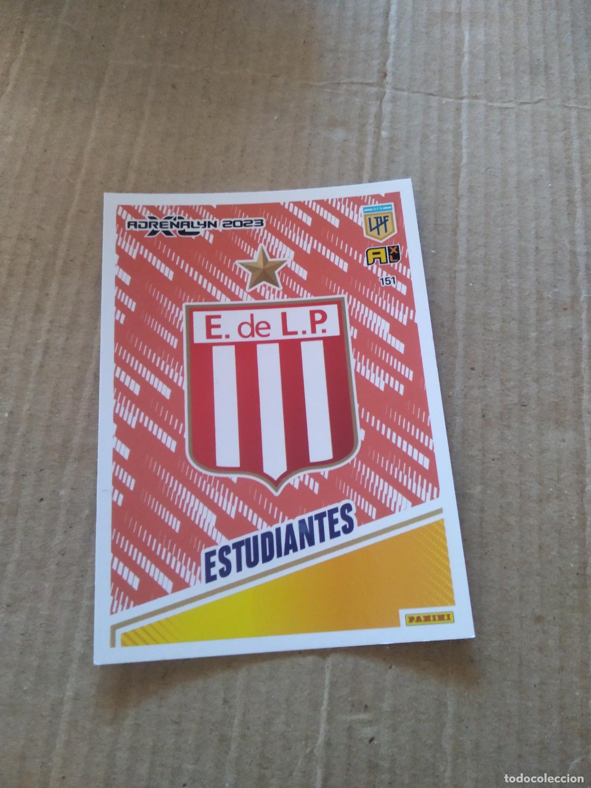 Cromos de F&uacute;tbol: 151 ESCUDO ESTUDIANTES DE LA PLATA CROMO FUTBOL PANINI ARGENTINO 2023 LIGA ARGENTINA ADRENALYN