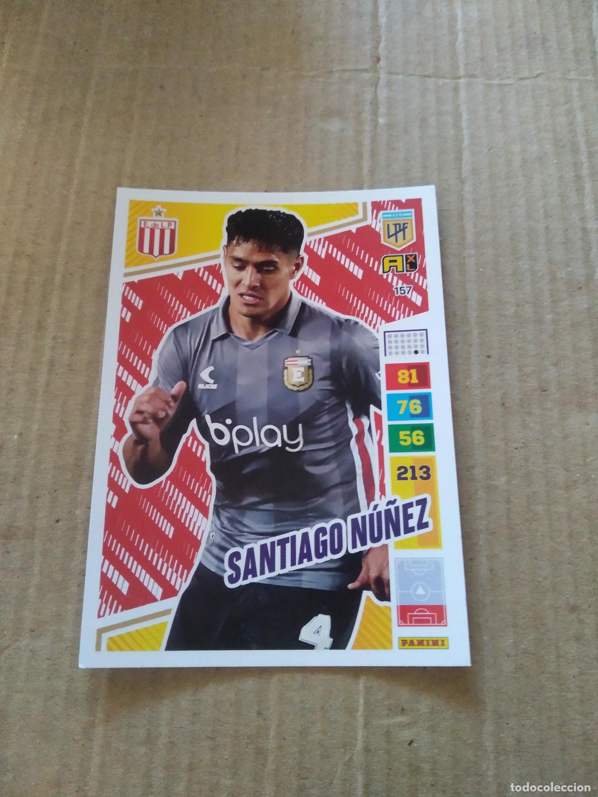 Cromos de F&uacute;tbol: 157 SANTIAGO NU&Ntilde;EZ ESTUDIANTES PLATA CROMO FUTBOL PANINI ARGENTINO 2023 LIGA ARGENTINA ADRENALYN