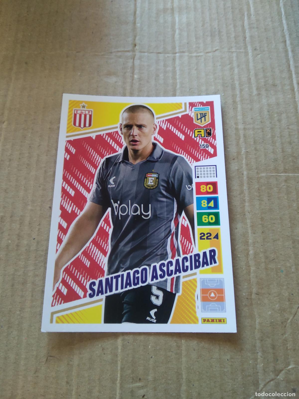 Cromos de F&uacute;tbol: 159 SANTIAGO ASCACIBAR ESTUDIANTES PLATA CROMO FUTBOL PANINI ARGENTINO 2023 LIGA ARGENTINA ADRENALYN