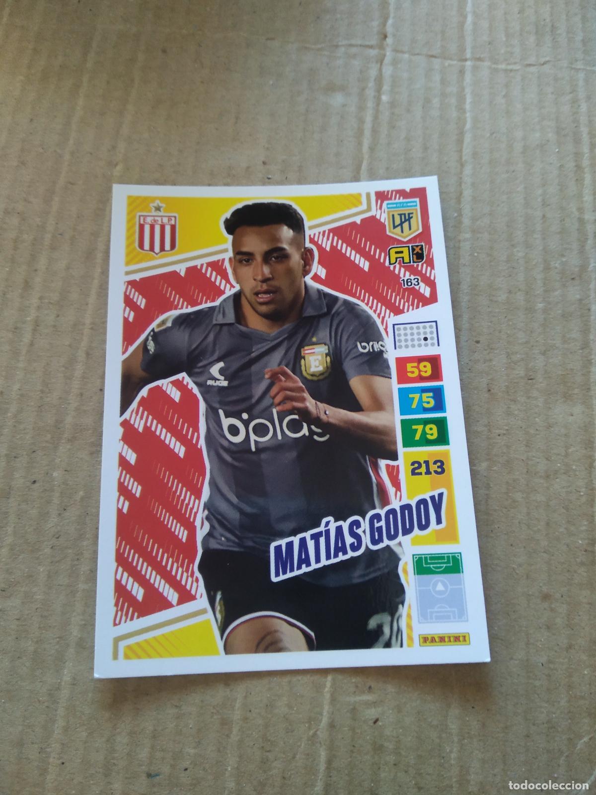 Cromos de F&uacute;tbol: 163 MATIAS GODOY ESTUDIANTES PLATA CROMO FUTBOL PANINI ARGENTINO 2023 LIGA ARGENTINA ADRENALYN
