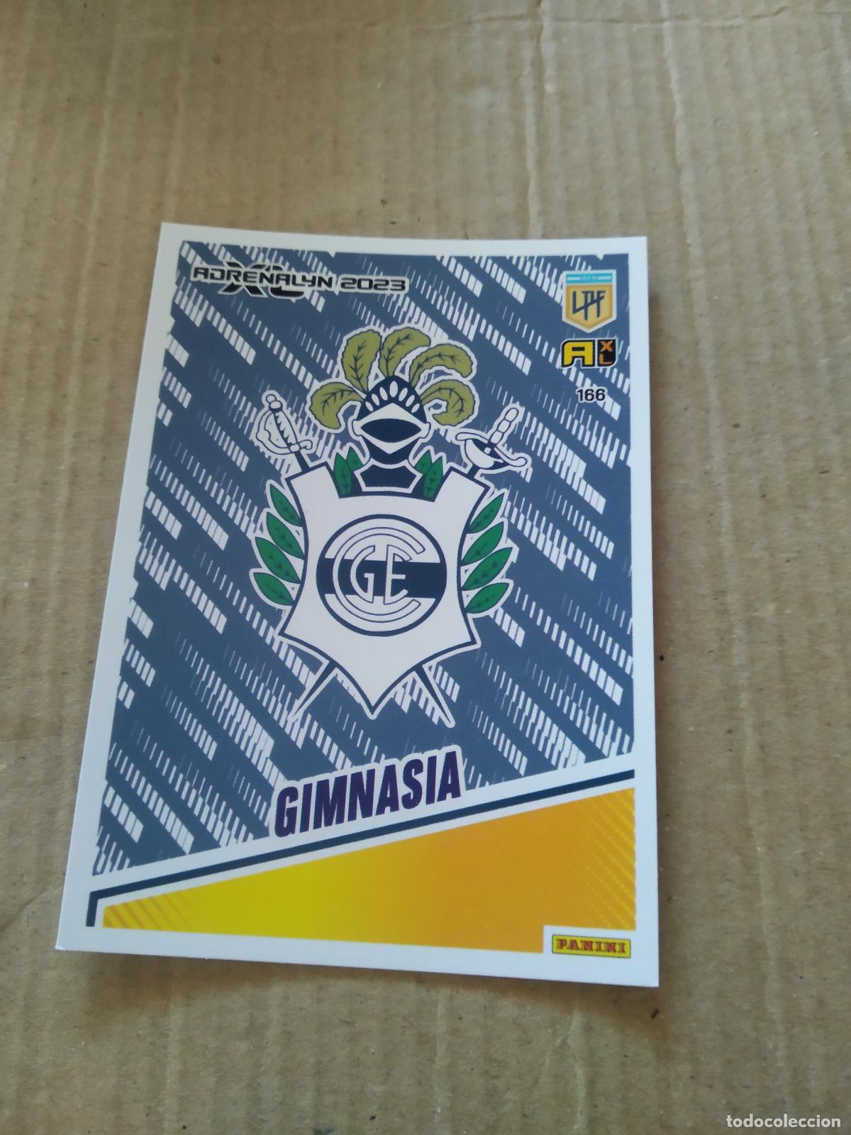 Cromos de F&uacute;tbol: 166 ESCUDO GIMNASIA CROMO FUTBOL PANINI ARGENTINO 2023 LIGA ARGENTINA ADRENALYN