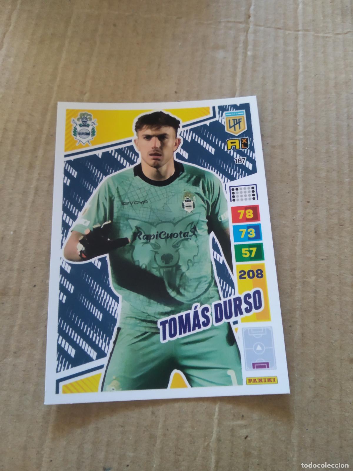 Cromos de F&uacute;tbol: 167 TOMAS DURSO GIMNASIA CROMO FUTBOL PANINI ARGENTINO 2023 LIGA ARGENTINA ADRENALYN