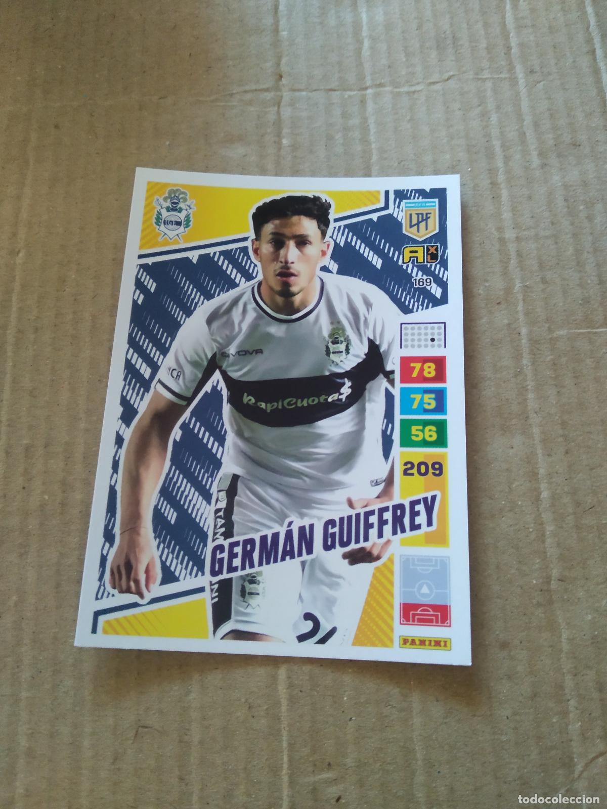 Cromos de F&uacute;tbol: 169 GERMAN GUIFFREY GIMNASIA CROMO FUTBOL PANINI ARGENTINO 2023 LIGA ARGENTINA ADRENALYN