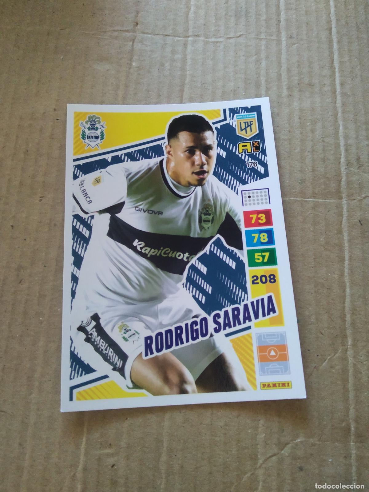 Cromos de F&uacute;tbol: 176 RODRIGO SARAVIA GIMNASIA CROMO FUTBOL PANINI ARGENTINO 2023 LIGA ARGENTINA ADRENALYN