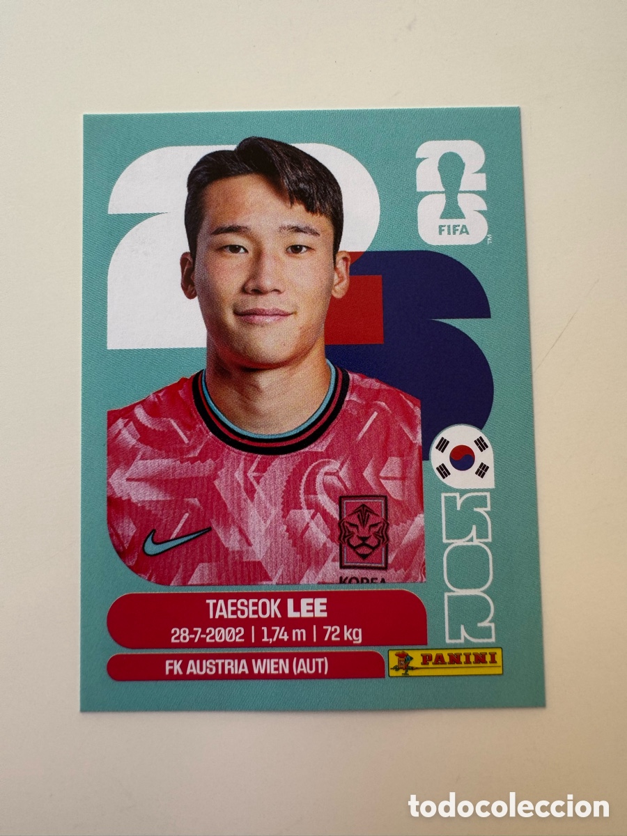 Cromos de F&uacute;tbol: Corea del Sur KOR MUNDIAL FIFA WORLD CUP 2026 STICKER PANINI KOR8 &ndash; Taeseok Lee N&ordm; 8