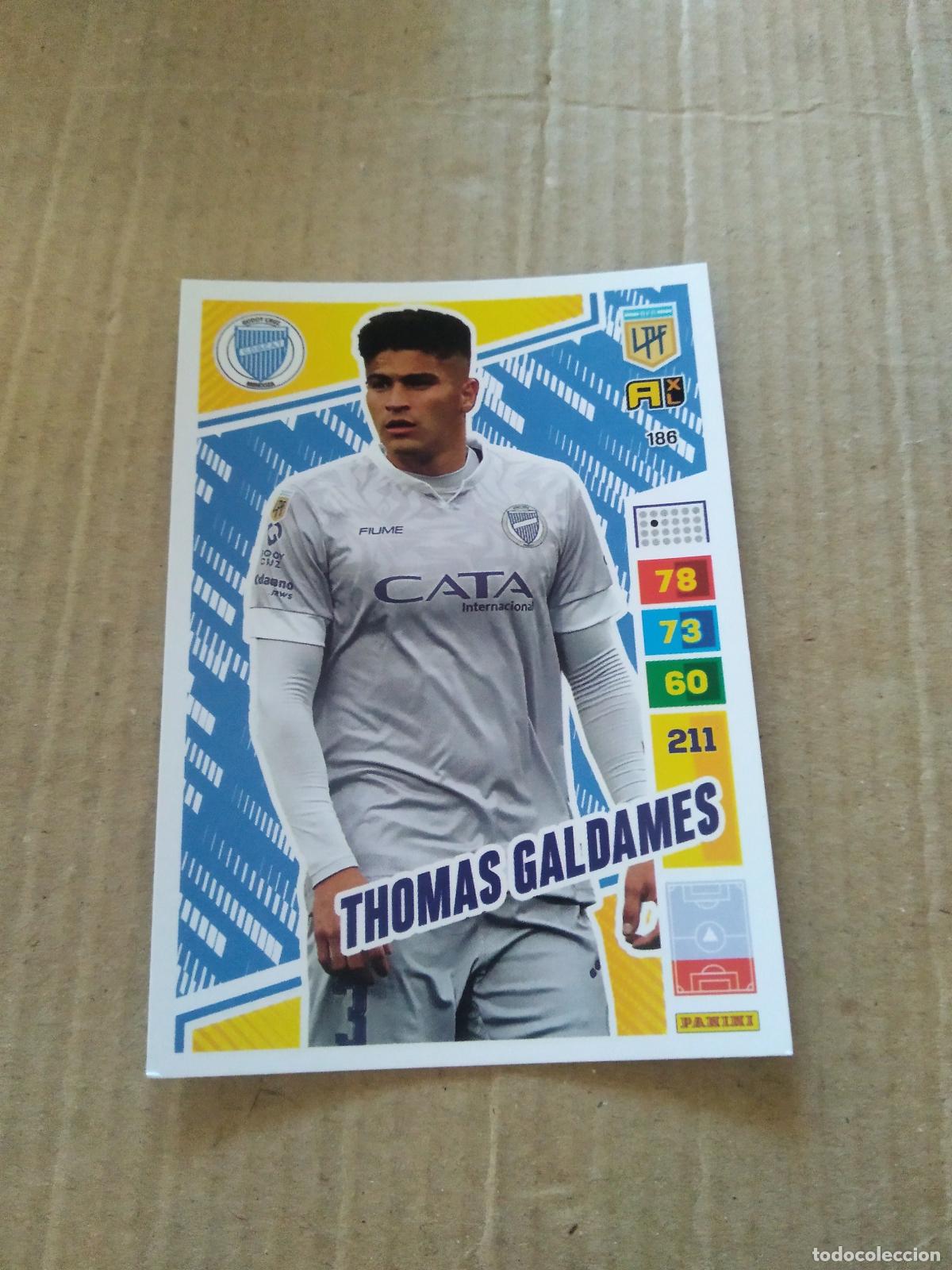 Cromos de F&uacute;tbol: 186 THOMAS GALDAMES GODOY CRUZ CROMO FUTBOL PANINI ARGENTINO 2023 LIGA ARGENTINA ADRENALYN