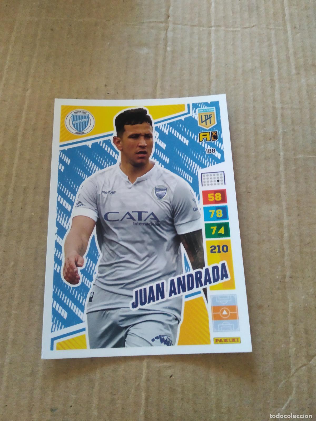 Cromos de F&uacute;tbol: 188 JUAN ANDRADA GODOY CRUZ CROMO FUTBOL PANINI ARGENTINO 2023 LIGA ARGENTINA ADRENALYN