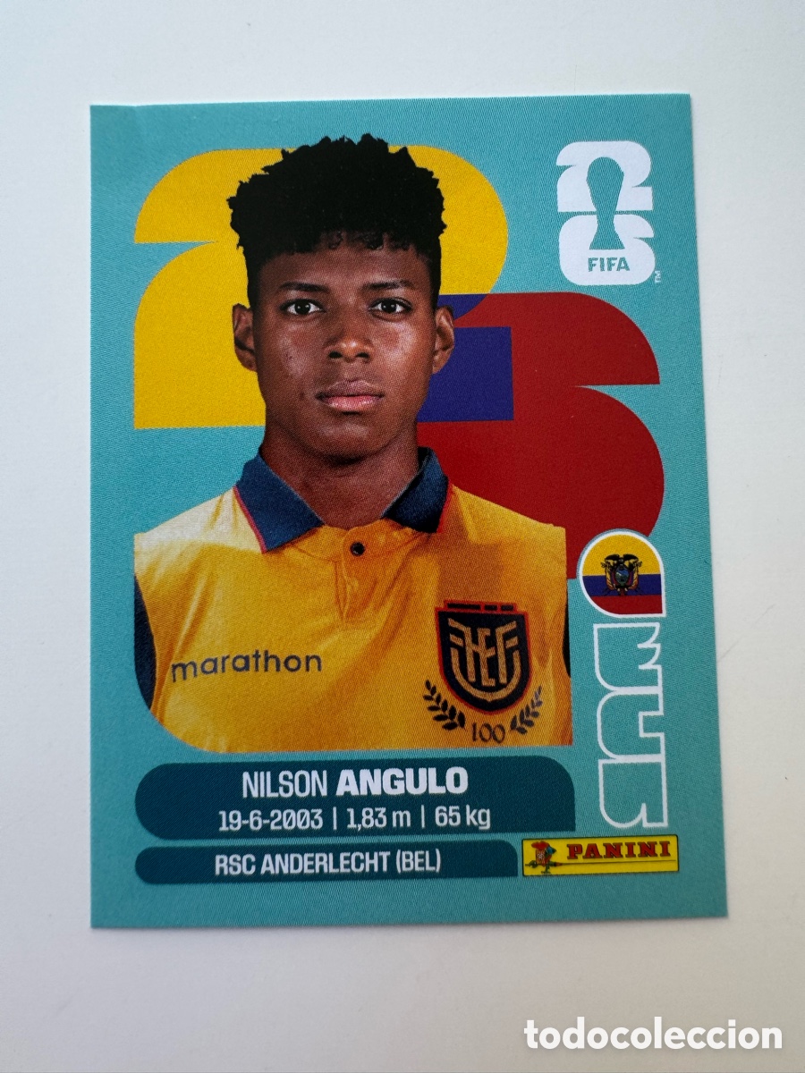 Cromos de F&uacute;tbol: Ecuador ECU MUNDIAL FIFA WORLD CUP 2026 STICKER PANINI ECU17 &ndash; Nilson Angulo N&ordm; 17